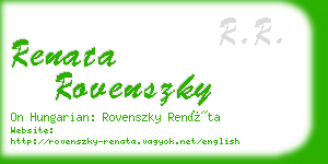 renata rovenszky business card